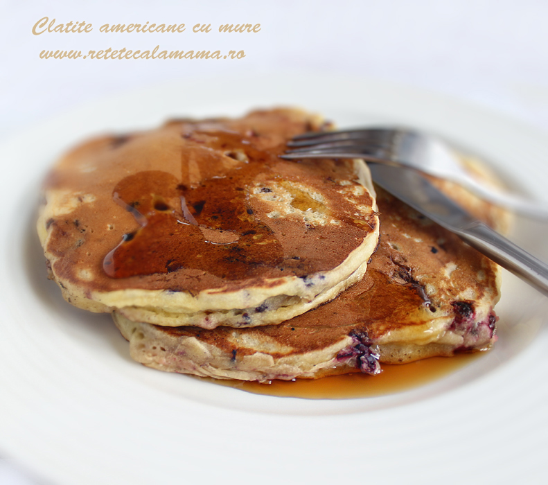 pancakes - clatite americane cu mure