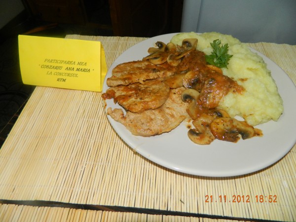 Escalop de porc cu ciuperci by aryana