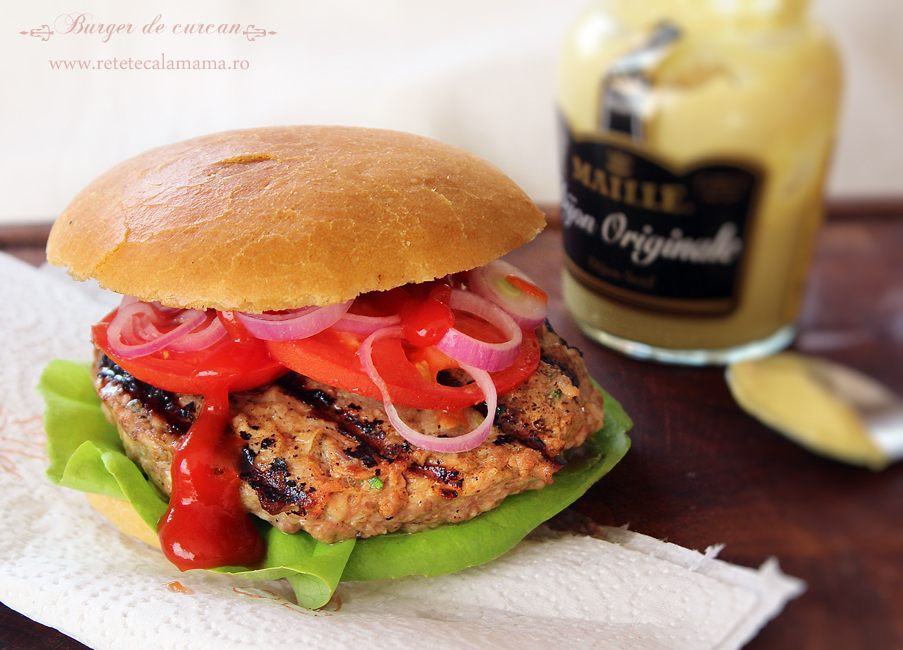 burger de curcan, turkey burger, reteta burger de curcan