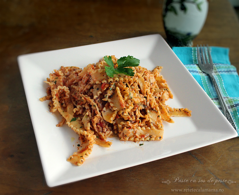 paste cu sos de peste, reteta sos pentru paste cu peste