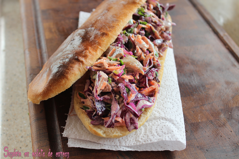 sandvis cu salata de curcan