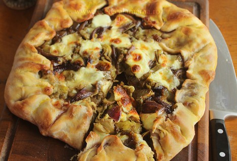 Tarta cu anghinare si dulceata de ceapa