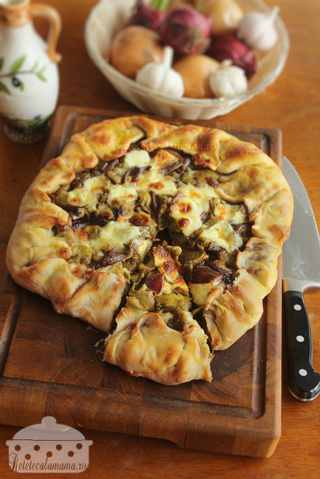 tarta cu anghinare si dulceata de ceapa 1