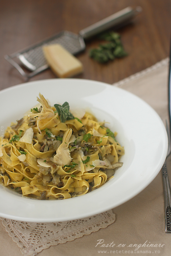 paste tagliatelle cu anghinare 1