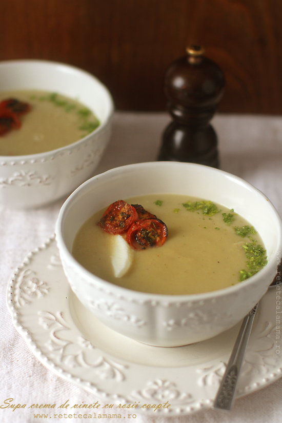 supa crema de vinete cu dovlecel si rosii coapte 1