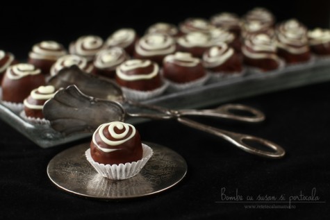 Bombe cu susan și portocală