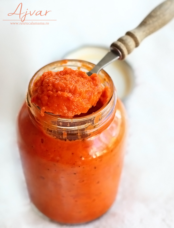 Ajvar reteta pas cu pas, reteta de ajvar sarbesc, ajvar retetecalamamaro
