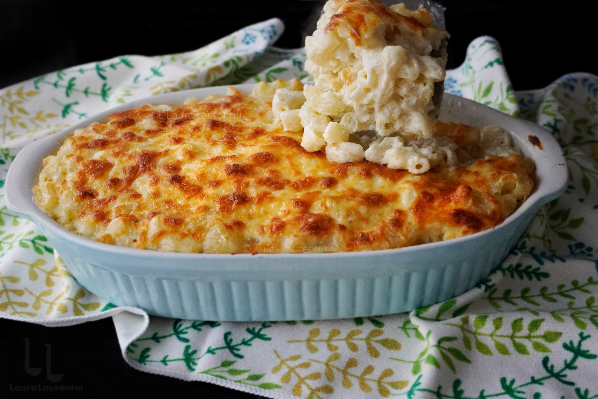 macaroane cu branza mac and cheese clasic reteta pas cu pas laura laurentiu