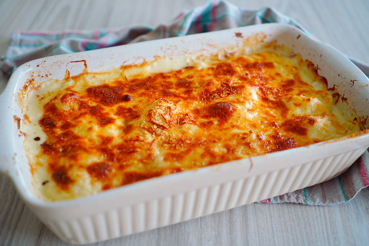 conopida gratinata reteta conopida la cuptor fara ou budinca de conopida fara oua reteta